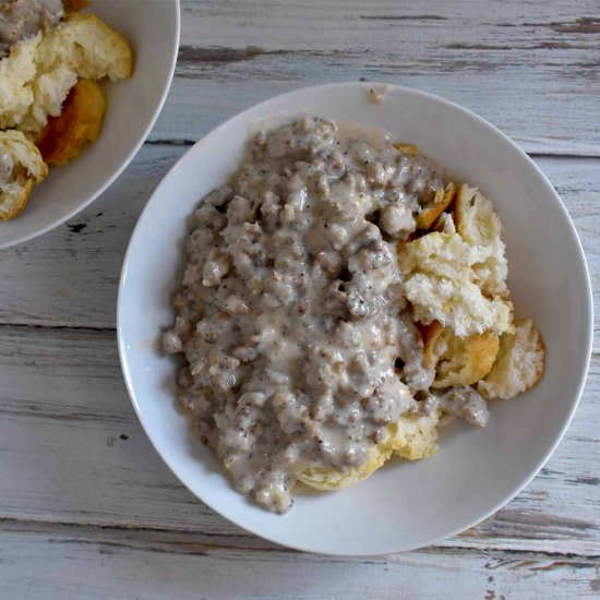 Biscuits and Sausage Gravy