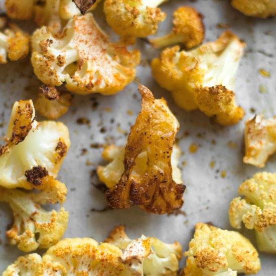 simple roasted cauliflower