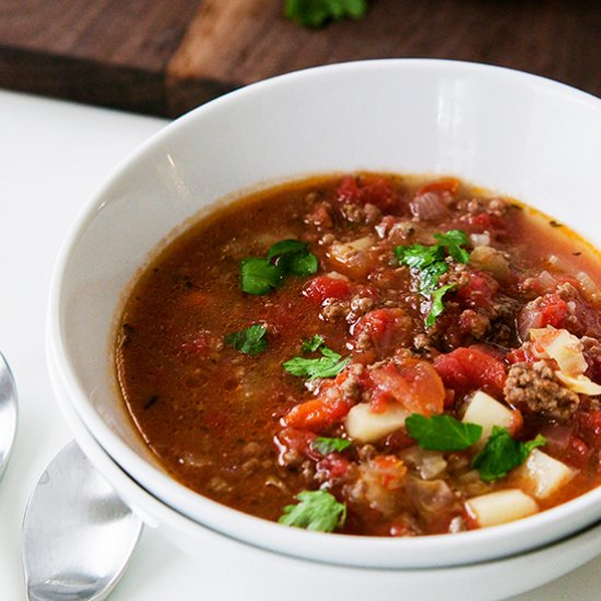 Classic Hamburger Vegetable Soup