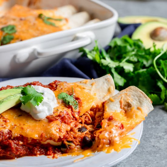 Instant Pot Jackfruit Enchiladas