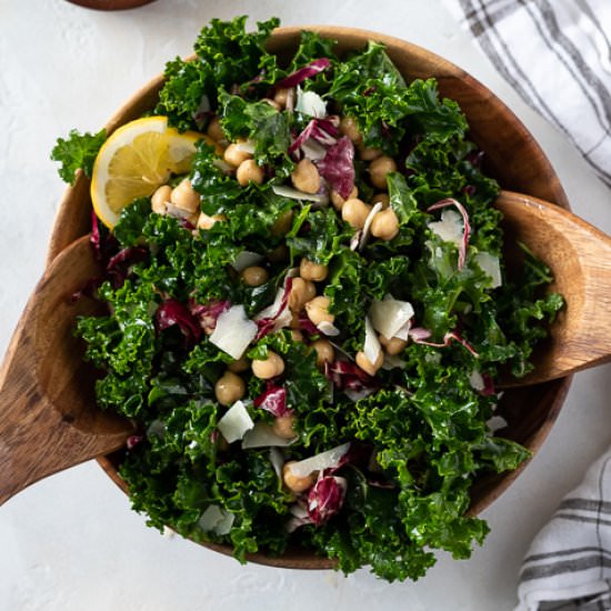 Massaged Kale Salad w/Chickpeas