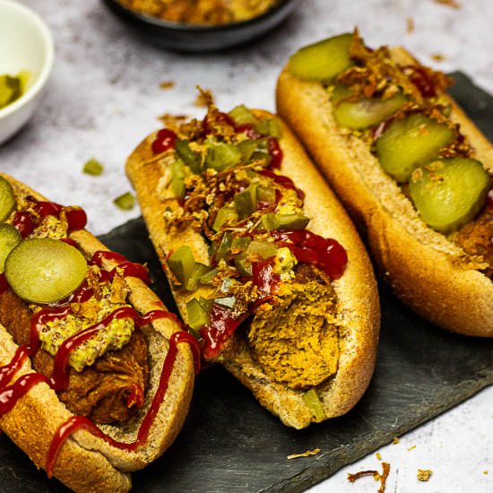 Vegan Seitan Hot Dogs