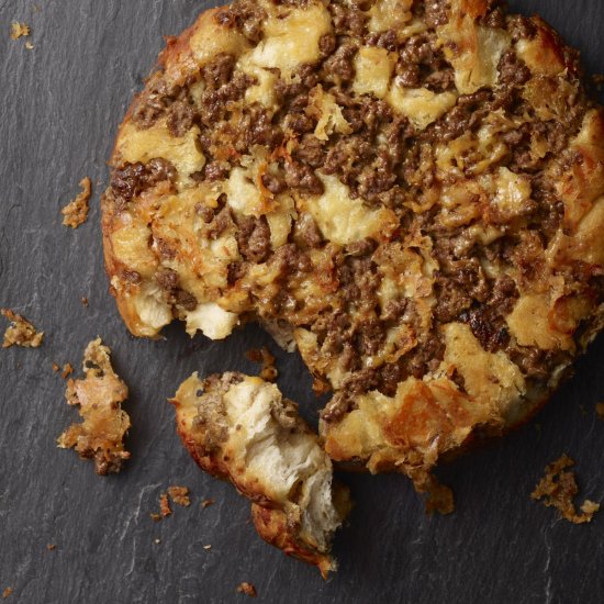 cheesy garlic and aussie lamb bread