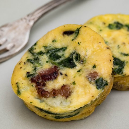 Spinach Bacon Egg Cups