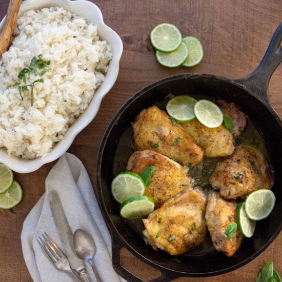 Basil Lime Chicken Thighs