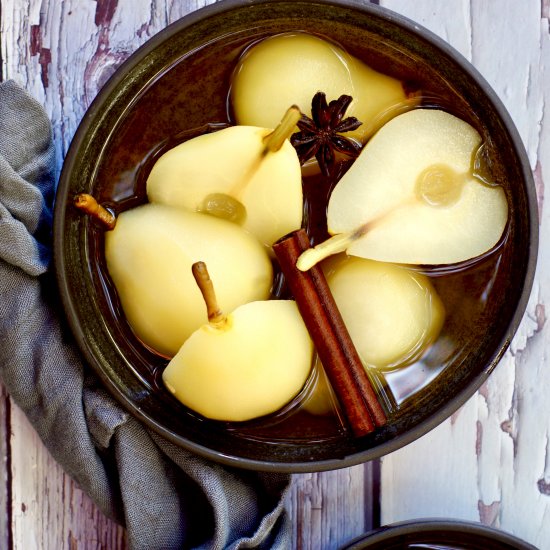 Riesling Poached Pears