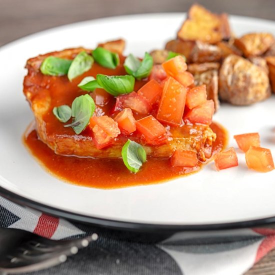 Slow Cooker Pork Chops in Tomatoes