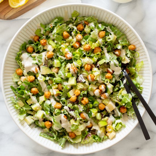 Chickpea Salad with Tahini Dressing