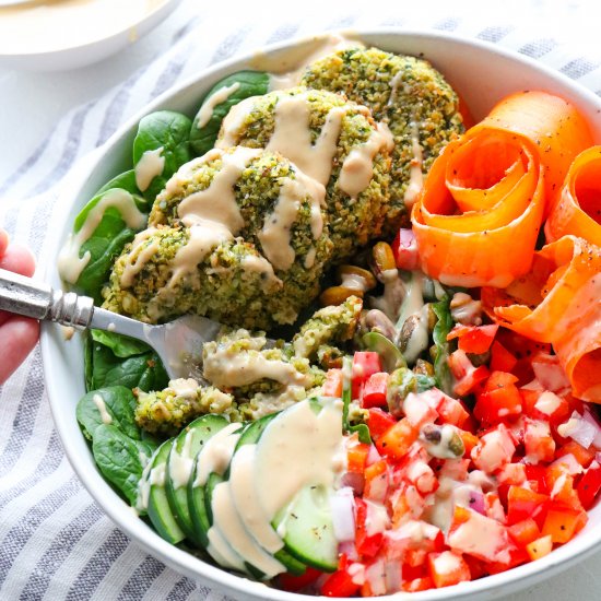 Healthy Baked Falafel Bowl