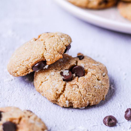 Coconut Chocolate Tahini Cookies