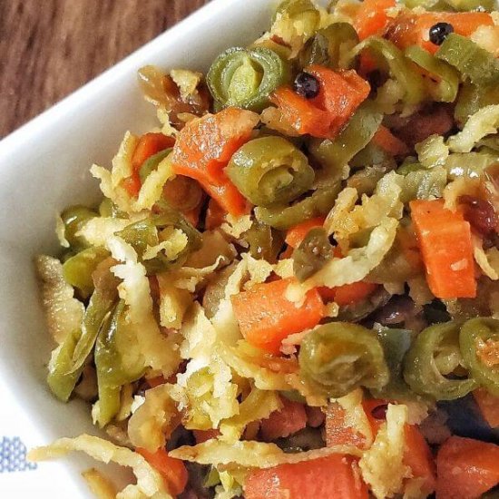 Carrot beans stir fry