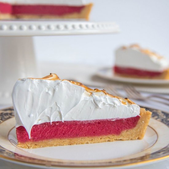 Cranberry Meringue Tart