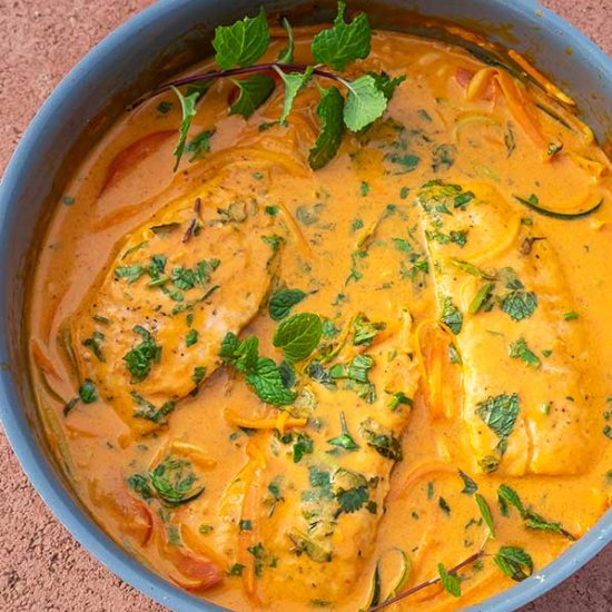 Salmon With Thai Coconut Sauce