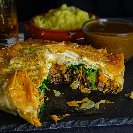 Haggis En Croute with Whisky Gravy