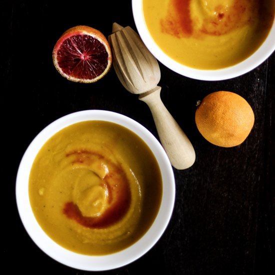 Sweet Potato and Blood Orange Soup