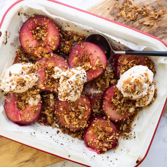 Maple Roasted Plums