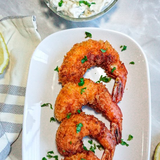 Crispy fried shrimps (prawns)