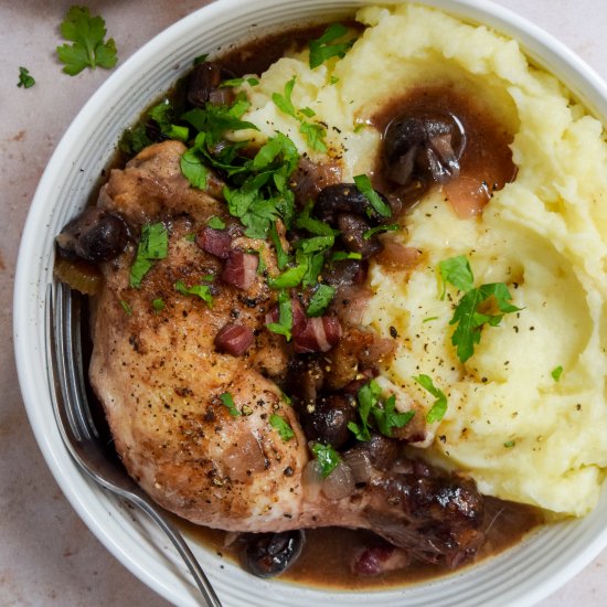 Slow Cooker Coq au Vin