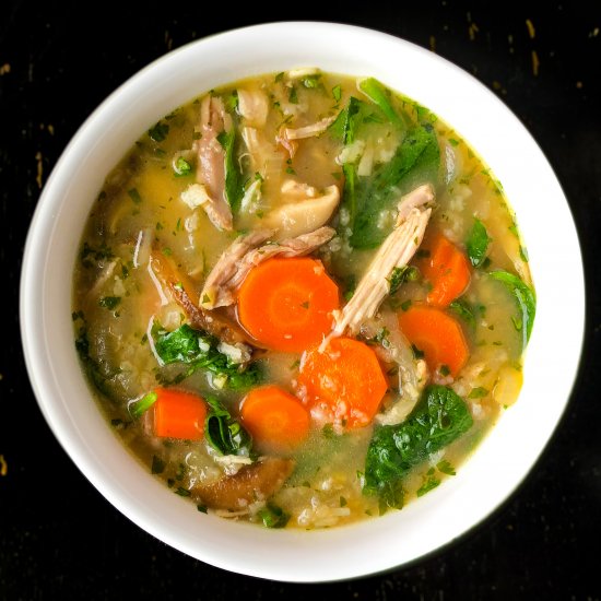 Asian Chicken & Rice Soup