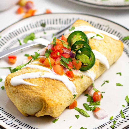 Baked Beef Chimichangas