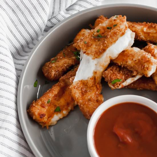 Pretzel Coated Mozzarella Sticks