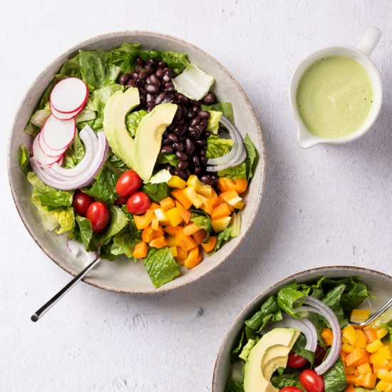 Southwest Salad & Cashew Dressing