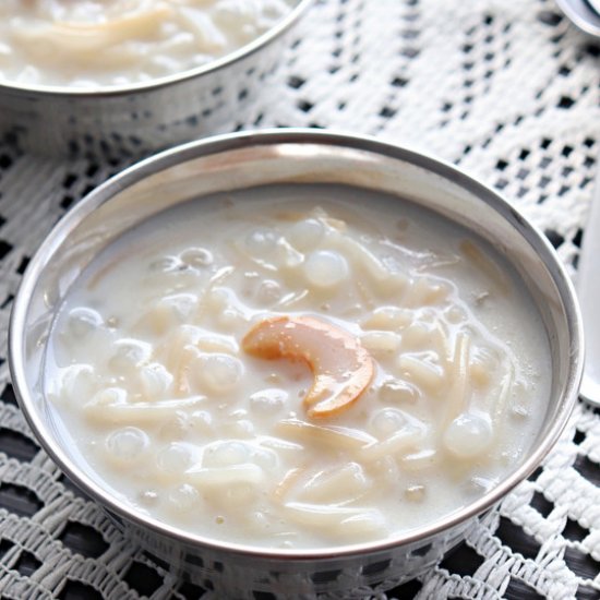 Javvarisi Semiya Paal Payasam