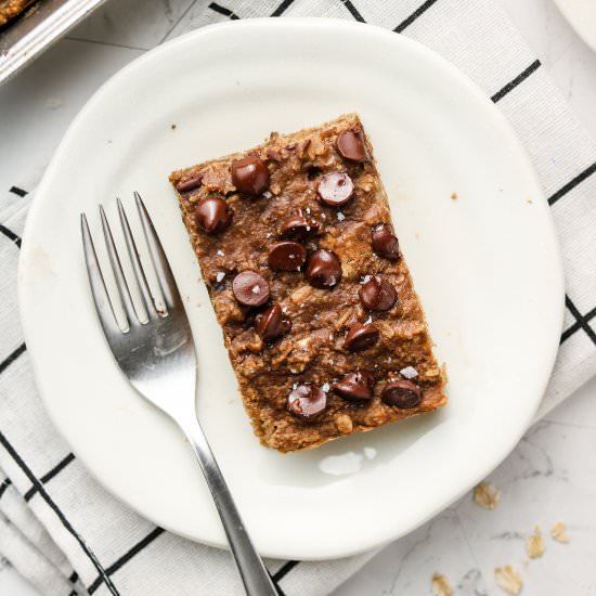 healthy banana oatmeal bars