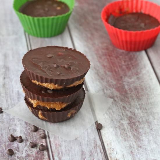 Dark Chocolate Almond Butter Cups