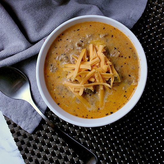 Keto Cheeseburger Soup