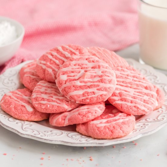 Strawberry Cake Mix Cookies