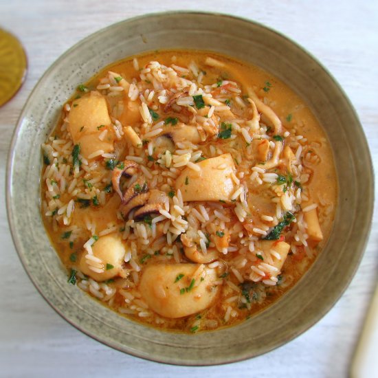 Cuttlefish with rice