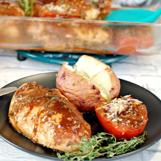 Balsamic Chicken & Roasted Tomatoes