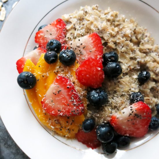 Vegan Toasted Coconut Oatmeal