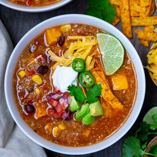 Quinoa Enchilada Soup