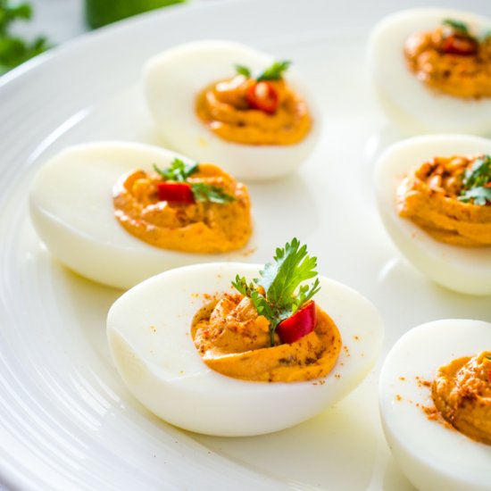 Thai Red Curry Deviled Eggs