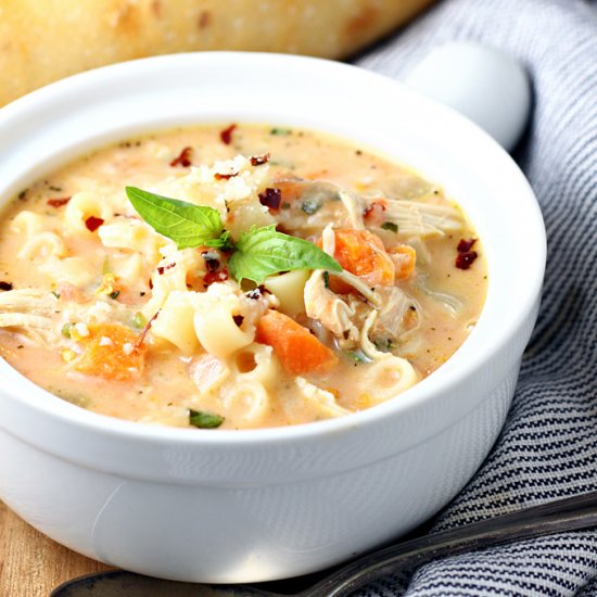 Creamy Italian Chicken Noodle Soup