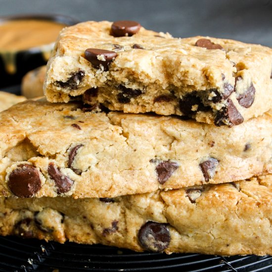 Peanut Butter Chocolate Chip Scones