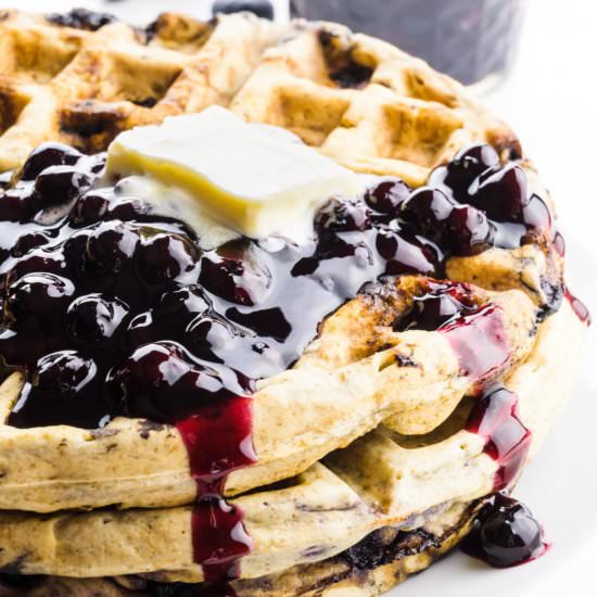 Delicious Blueberry Waffles