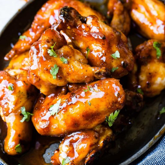 Glazed Smoked Chicken Wings