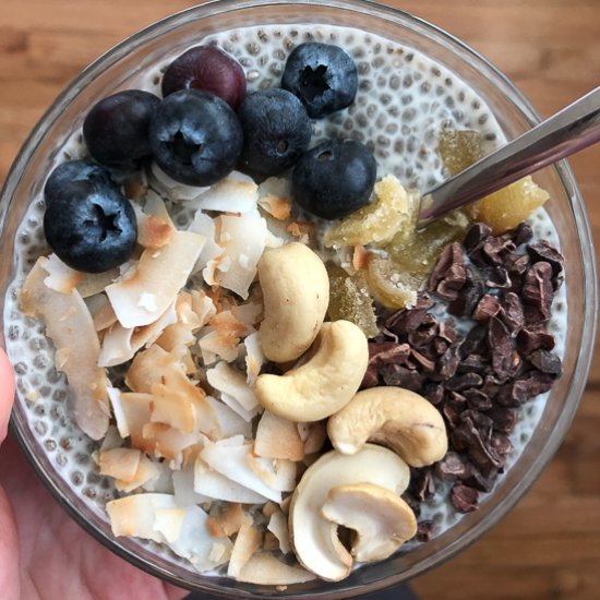 Chia Pudding with Ginger & Cacao