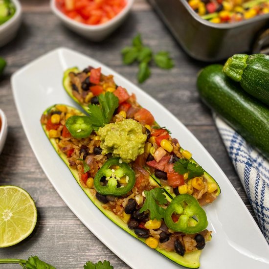 Low Calorie Mexican Zucchini Boats