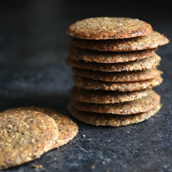 Sesame and Flax Seed Cookies