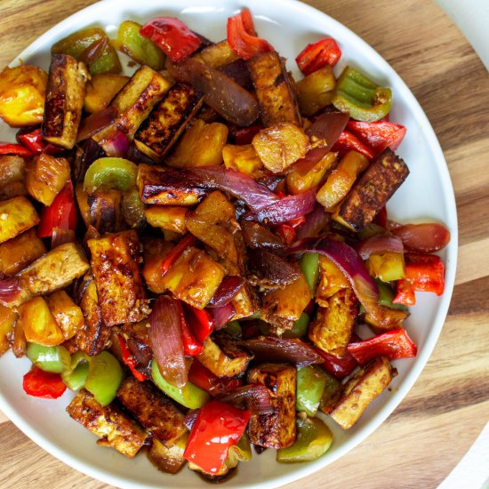 Sweet & Sour Tofu with Pineapple