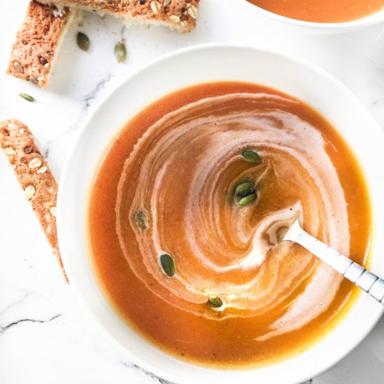 Pumpkin Carrot & Coconut Soup