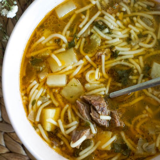 German Goose Noodle Soup