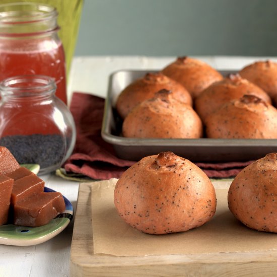 sweet guava poppy seed buns