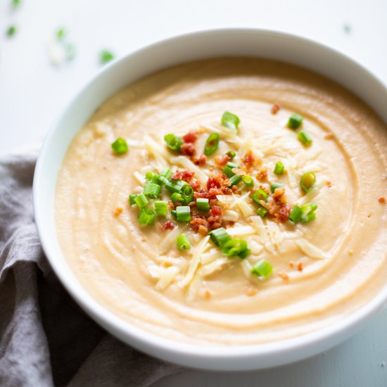 Roasted Cauliflower Potato Soup