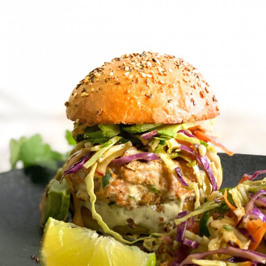 Chili-Lime Salmon Burgers