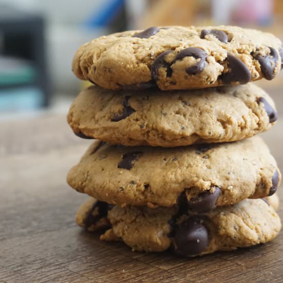 Eggless Chocolate Chip Cookies